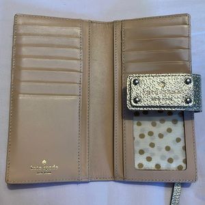 Gold Kate Spade wallet